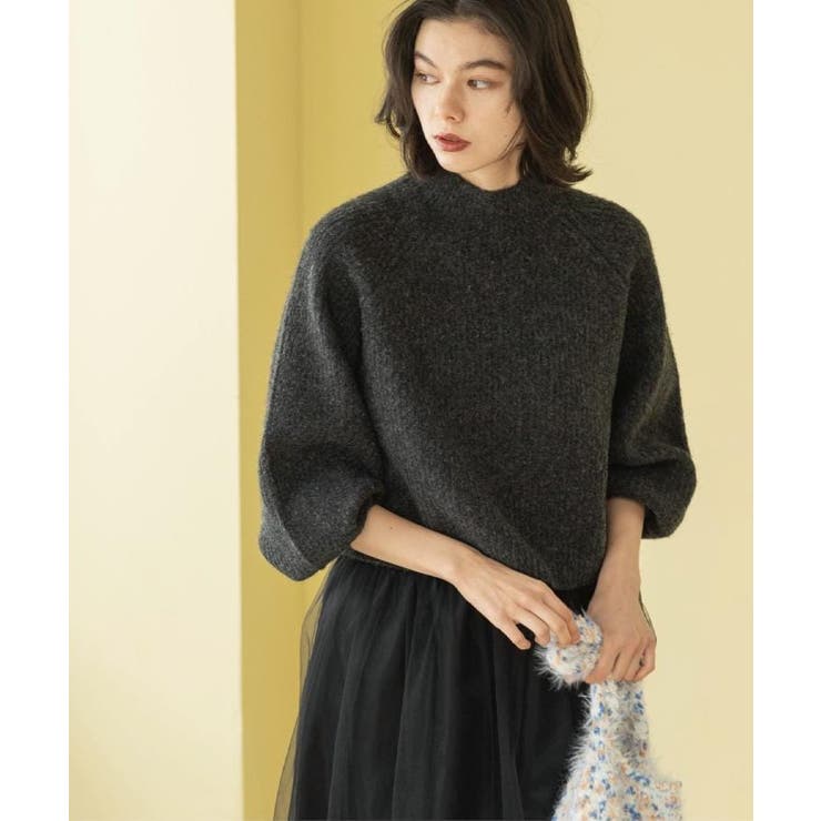 MIXミドルゲージショートあぜニット【洗濯機OK】 | OPAQUE.CLIP | 詳細画像10 