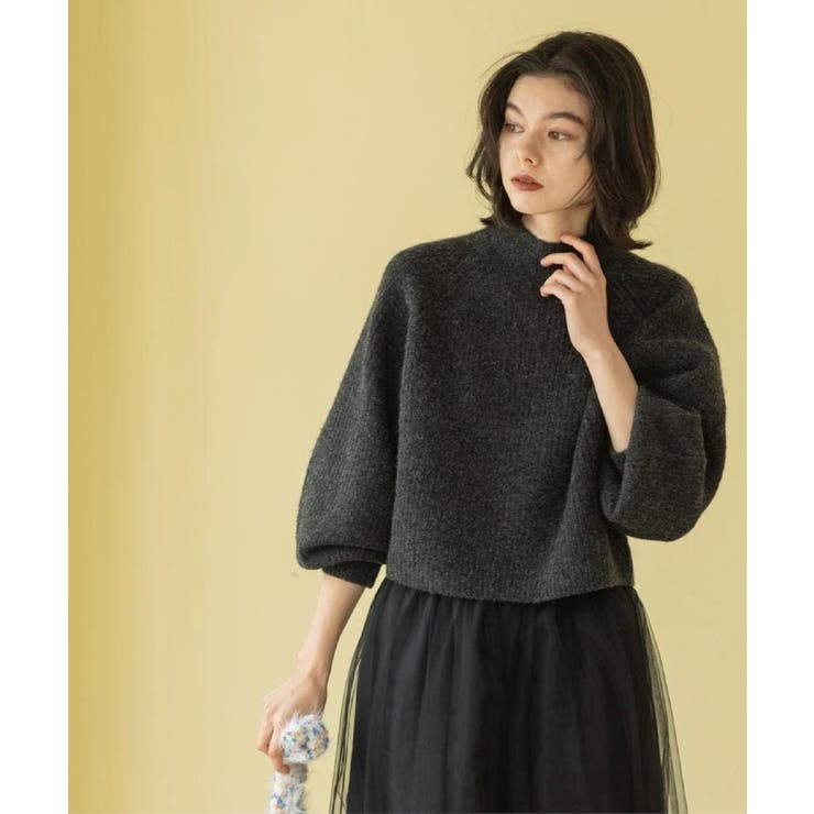 MIXミドルゲージショートあぜニット【洗濯機OK】 | OPAQUE.CLIP | 詳細画像12 