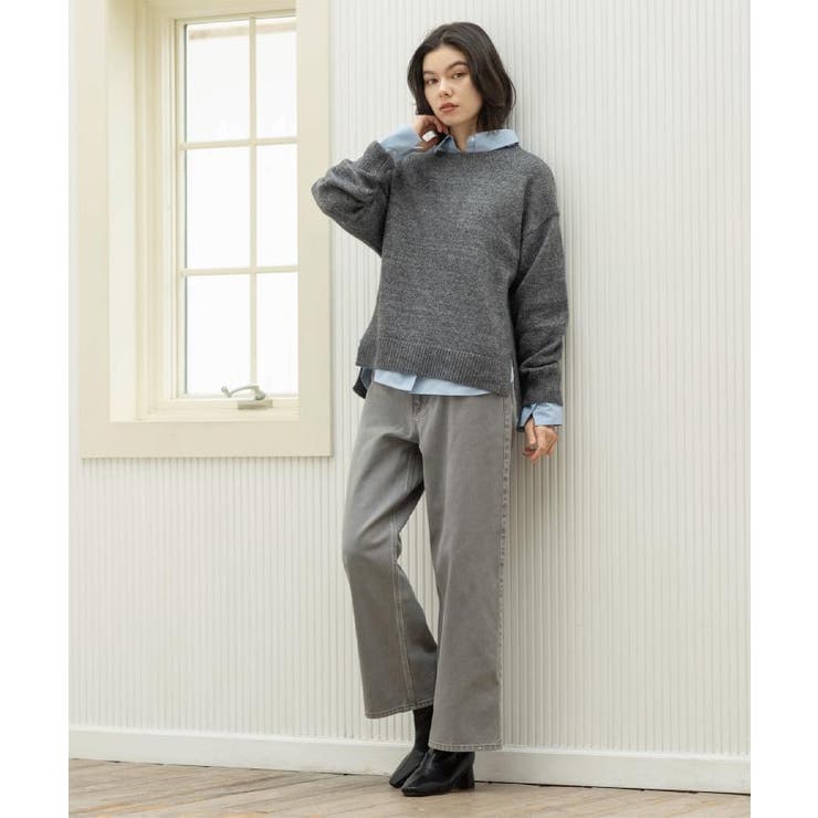 リラクシークルーネックニット【洗濯機OK】 | OPAQUE.CLIP | 詳細画像8 