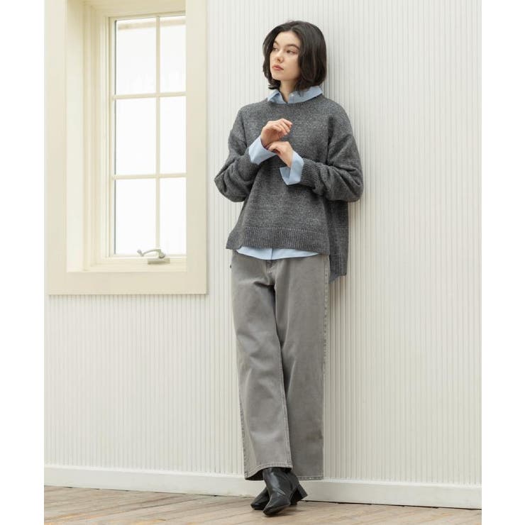 リラクシークルーネックニット【洗濯機OK】 | OPAQUE.CLIP | 詳細画像9 