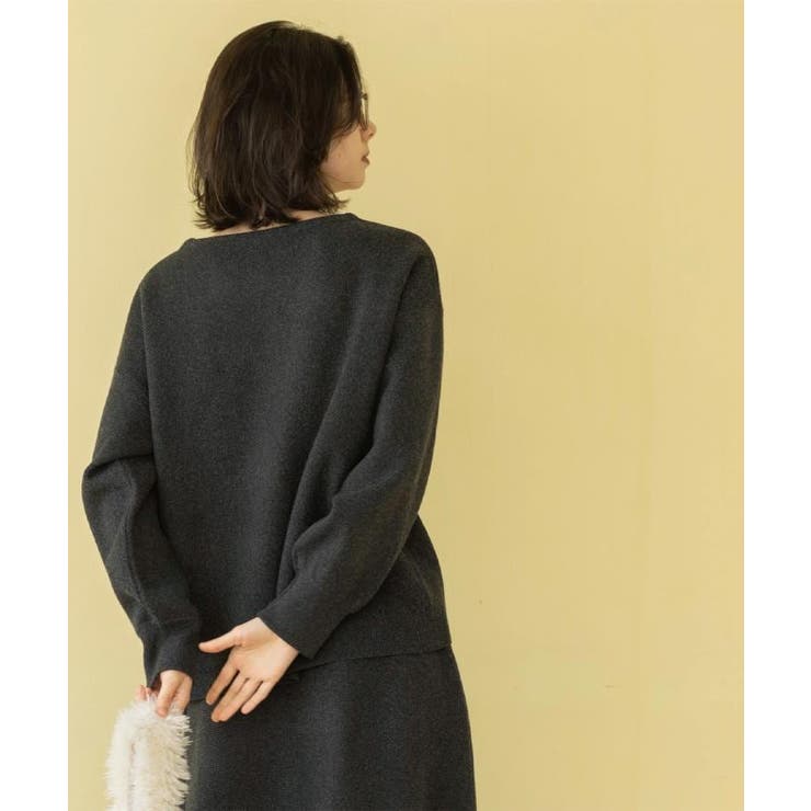 サイド編地切替ニットトップス/セットアップ対応【洗濯機OK】 | OPAQUE.CLIP | 詳細画像12 