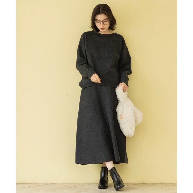 ニットフレアスカート/セットアップ対応【洗濯機OK】 | OPAQUE.CLIP | 詳細画像8 