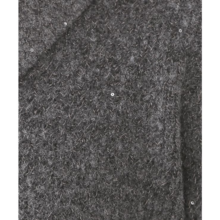 スパンコールラメ衿2WAYペプラムニット【洗濯機OK】 | OPAQUE.CLIP | 詳細画像21 