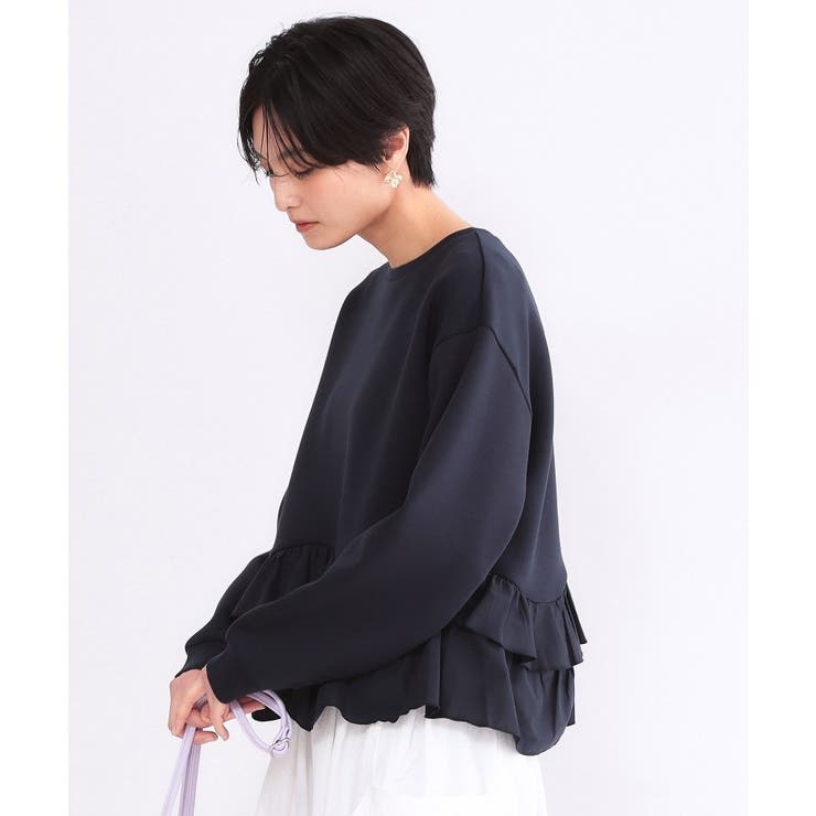 裾フリルドッキングトップス【洗濯機OK】 | OPAQUE.CLIP | 詳細画像9 