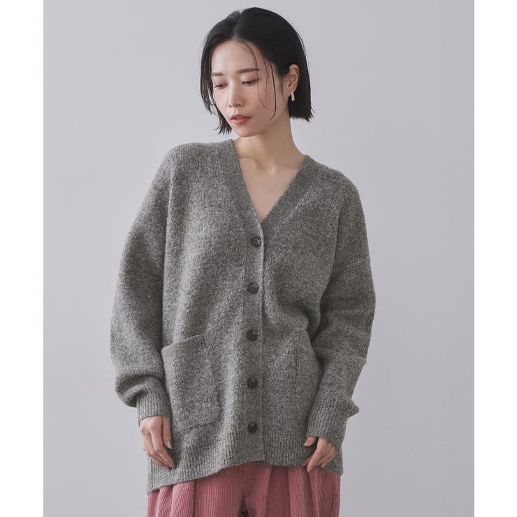 Vネックニットカーディガン／セットアップ対応可【洗濯機OK】 | OPAQUE.CLIP | 詳細画像9 