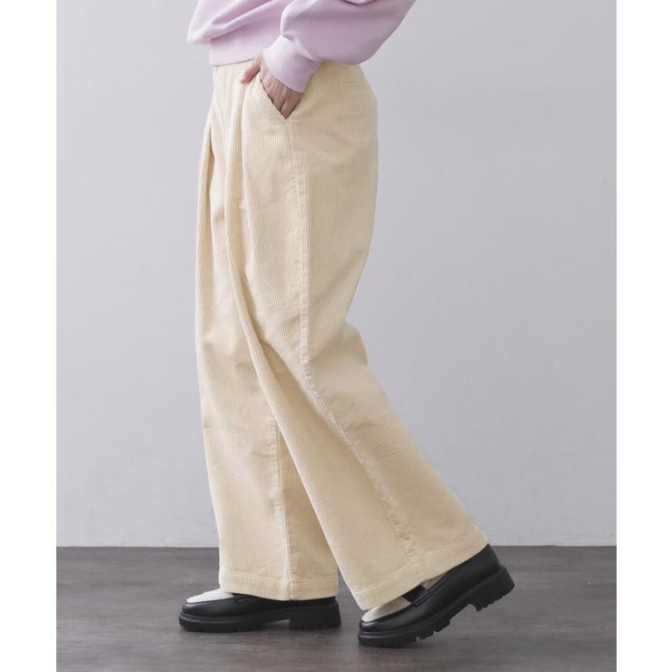 コーデュロイタックワイドパンツ【洗濯機OK】 | OPAQUE.CLIP | 詳細画像1 