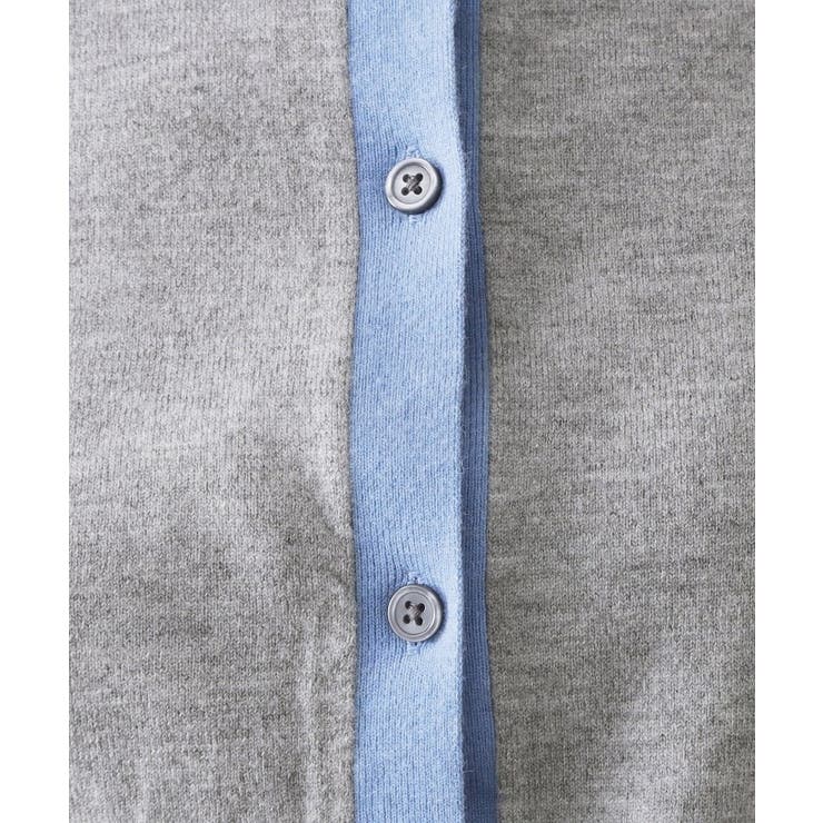 ダブルカラーポロ衿配色ニット【洗濯機OK】 | OPAQUE.CLIP | 詳細画像4 