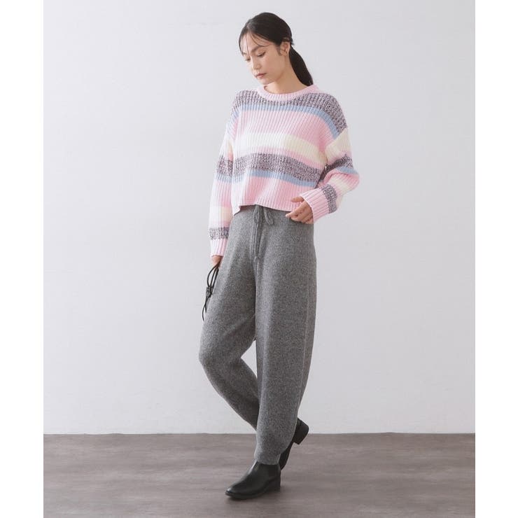 カラーボーダーミドルゲージニット | OPAQUE.CLIP | 詳細画像10 