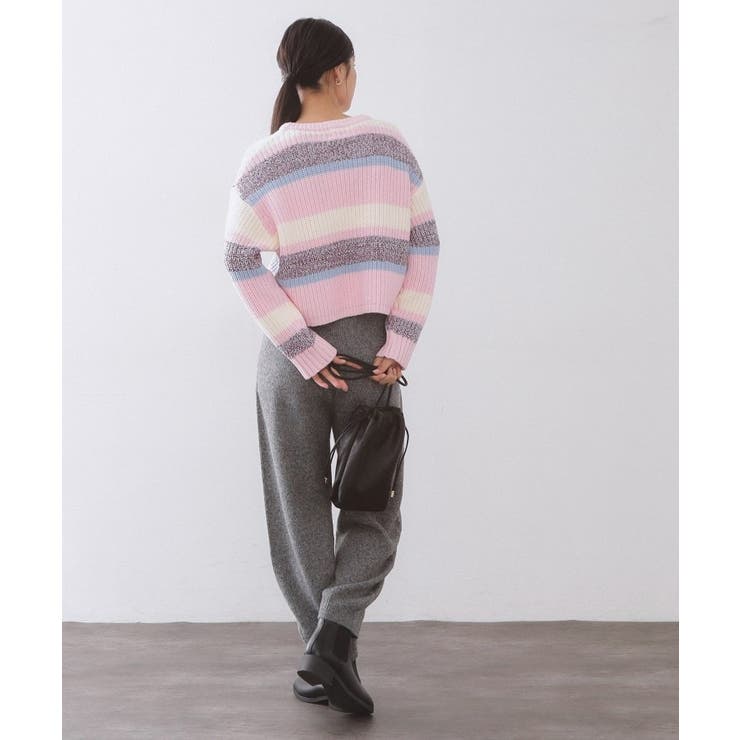 カラーボーダーミドルゲージニット | OPAQUE.CLIP | 詳細画像11 