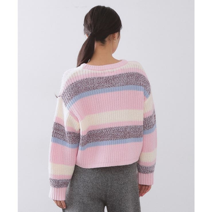 カラーボーダーミドルゲージニット | OPAQUE.CLIP | 詳細画像15 