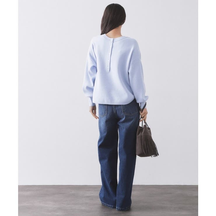 ヘンリーネックニット/前後2WAY【洗濯機OK】 | OPAQUE.CLIP | 詳細画像20 