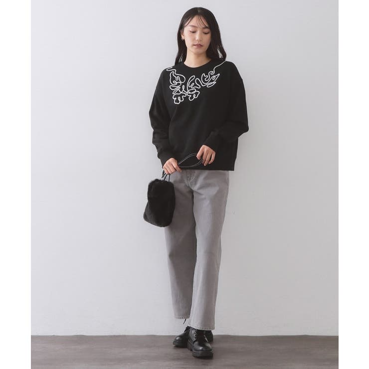 コード刺繍裏毛プルオーバー【洗濯機OK】 | OPAQUE.CLIP | 詳細画像2 