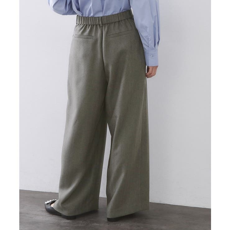 ヘリンボーンタックワイドパンツ【洗濯機OK】 | OPAQUE.CLIP | 詳細画像5 