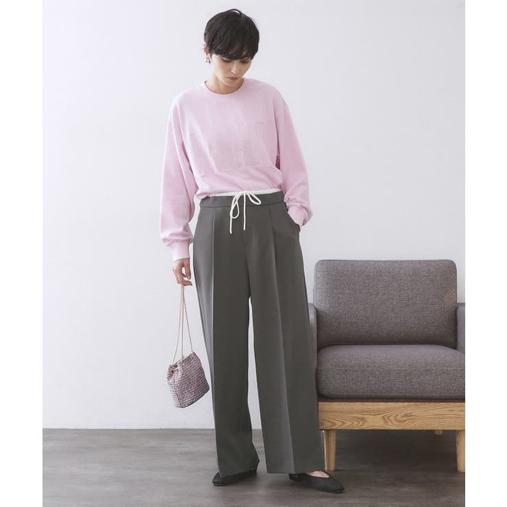 サテンレイヤード風ワイドパンツ【洗濯機OK】 | OPAQUE.CLIP | 詳細画像2 