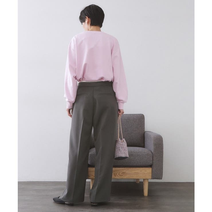 サテンレイヤード風ワイドパンツ【洗濯機OK】 | OPAQUE.CLIP | 詳細画像3 