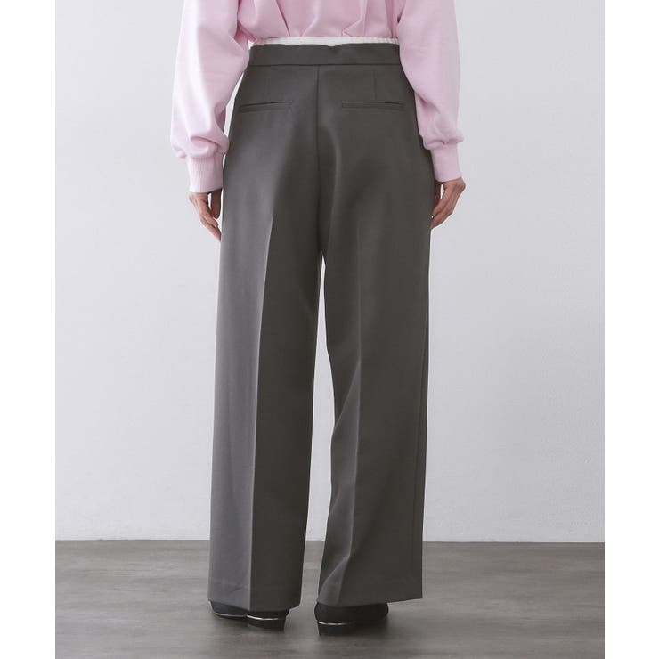 サテンレイヤード風ワイドパンツ【洗濯機OK】 | OPAQUE.CLIP | 詳細画像11 