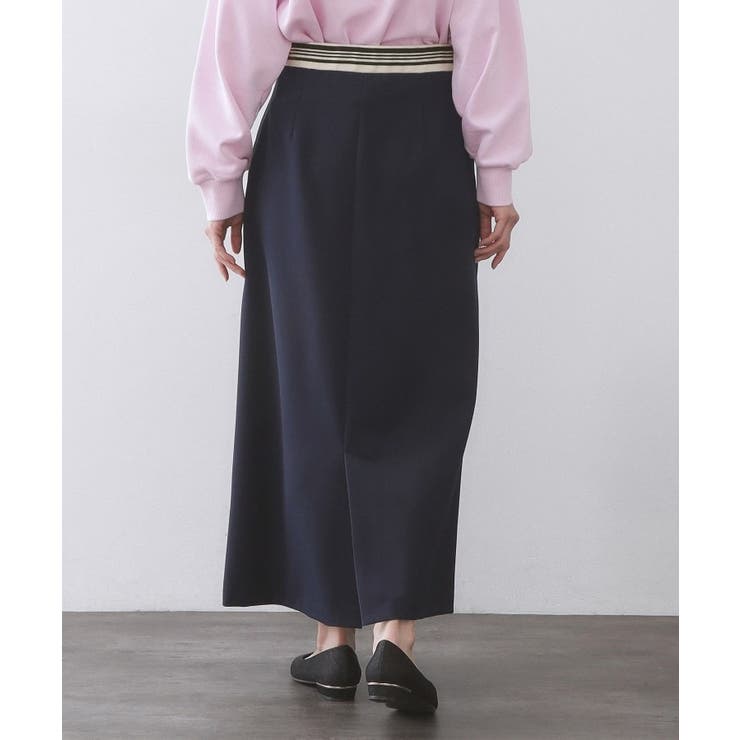 ボーダーリブ使いナロースカート【洗濯機OK】 | OPAQUE.CLIP | 詳細画像11 