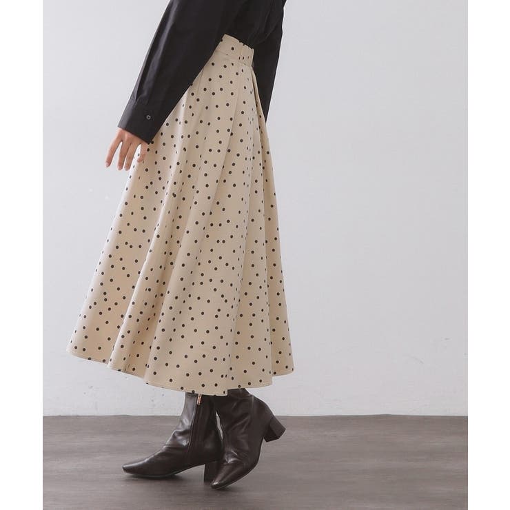 カラードットフレアスカート【洗濯機OK】 | OPAQUE.CLIP | 詳細画像12 