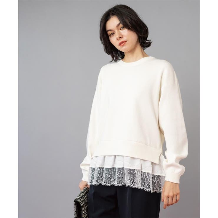 裾レースドッキングニット | OPAQUE.CLIP | 詳細画像5 