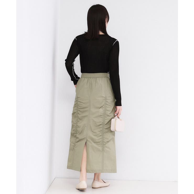 撥水シャーリングナロースカート【洗濯機OK／UVケア／花粉対応】 | OPAQUE.CLIP | 詳細画像11 