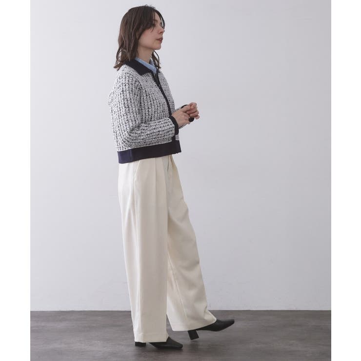 ツイードライクZIPニットカーディガン | OPAQUE.CLIP | 詳細画像15 