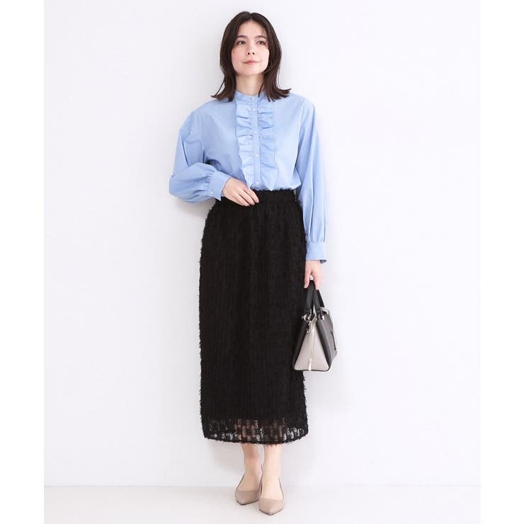 フロントフリルブラウス【洗濯機OK】 | OPAQUE.CLIP | 詳細画像6 