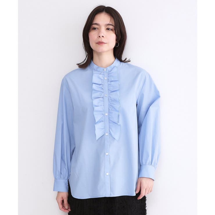 フロントフリルブラウス【洗濯機OK】 | OPAQUE.CLIP | 詳細画像9 