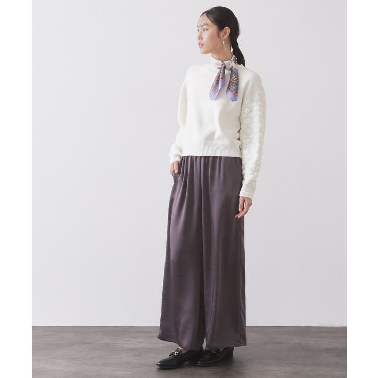 ループヤーンスリーブニット【洗濯機OK】 | OPAQUE.CLIP | 詳細画像2 