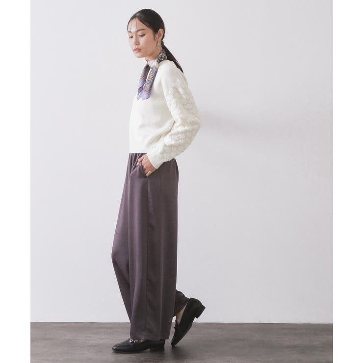 ループヤーンスリーブニット【洗濯機OK】 | OPAQUE.CLIP | 詳細画像3 