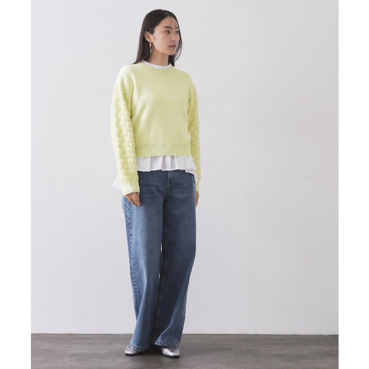 ループヤーンスリーブニット【洗濯機OK】 | OPAQUE.CLIP | 詳細画像6 