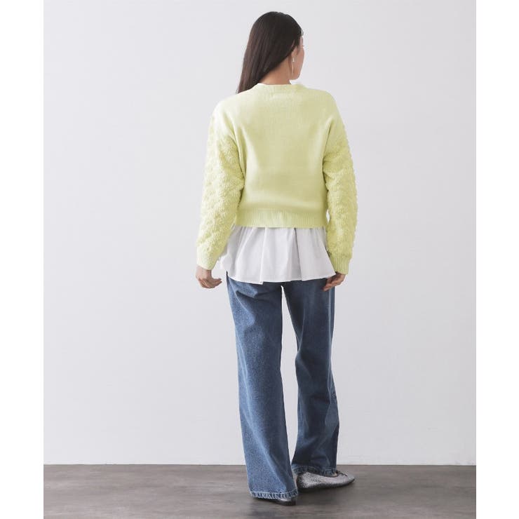 ループヤーンスリーブニット【洗濯機OK】 | OPAQUE.CLIP | 詳細画像7 