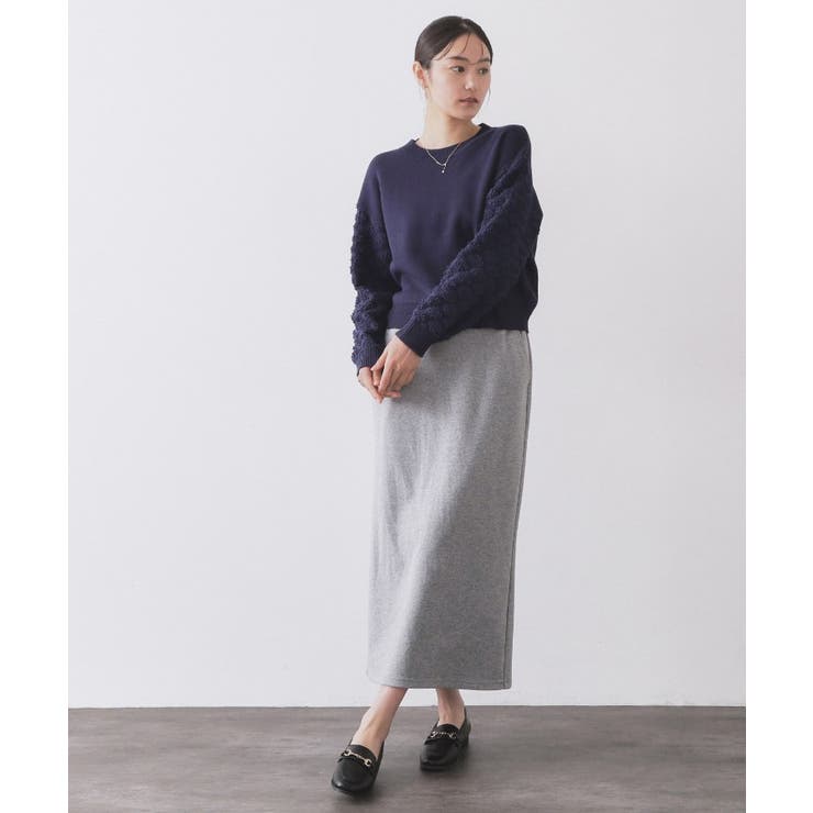 ループヤーンスリーブニット【洗濯機OK】 | OPAQUE.CLIP | 詳細画像10 