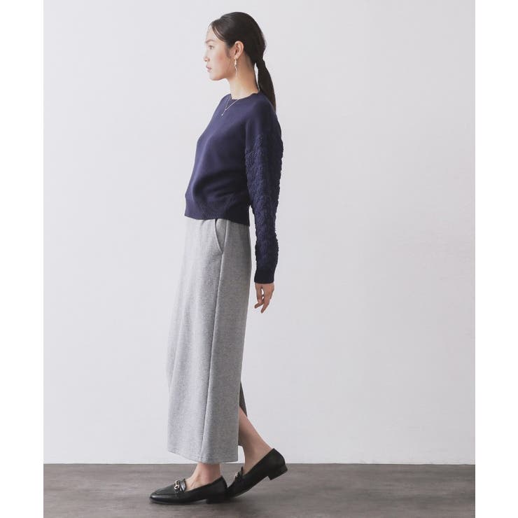 ループヤーンスリーブニット【洗濯機OK】 | OPAQUE.CLIP | 詳細画像11 