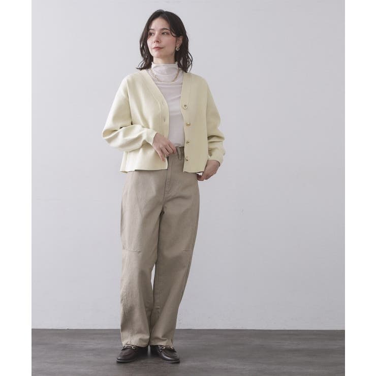 ゴールドビックボタンVネックニットカーディガン【洗濯機OK】 | OPAQUE.CLIP | 詳細画像24 