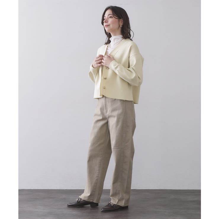 ゴールドビックボタンVネックニットカーディガン【洗濯機OK】 | OPAQUE.CLIP | 詳細画像25 