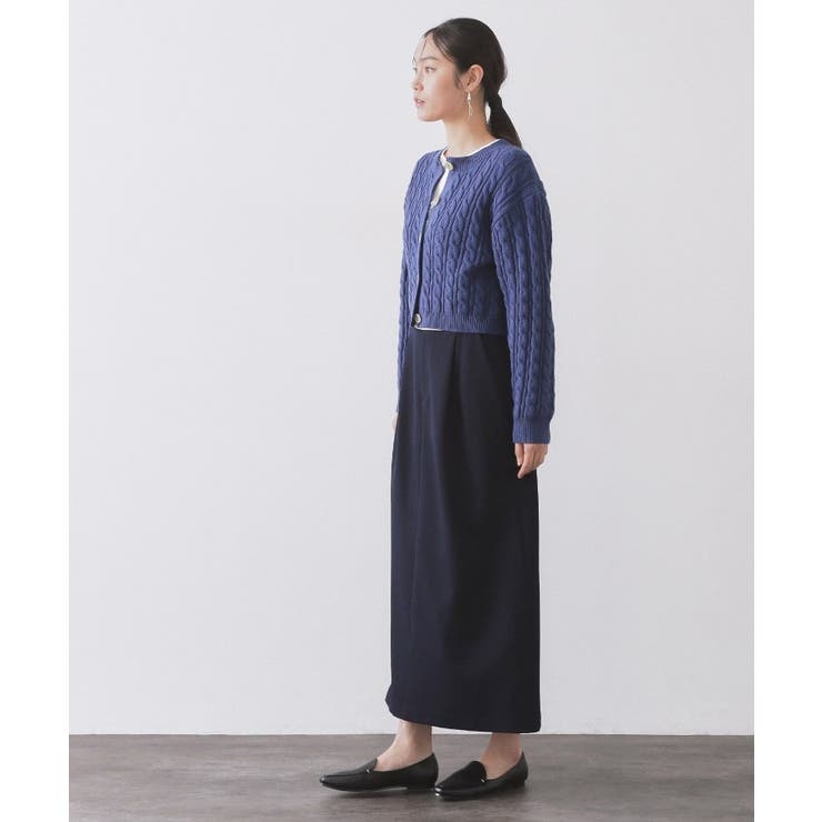 ケーブルミドルゲージニットカーディガン【洗濯機OK】 | OPAQUE.CLIP | 詳細画像11 