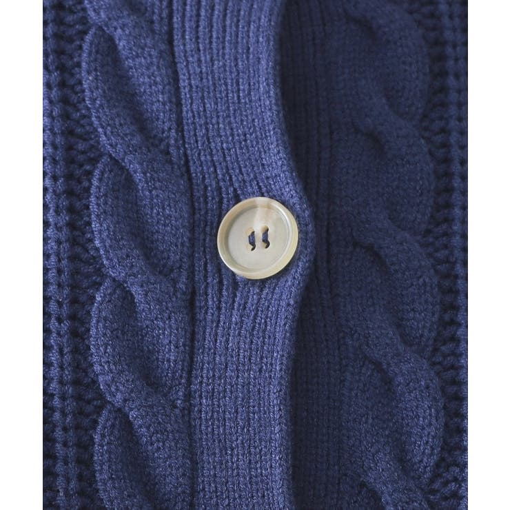 ケーブルミドルゲージニットカーディガン【洗濯機OK】 | OPAQUE.CLIP | 詳細画像12 