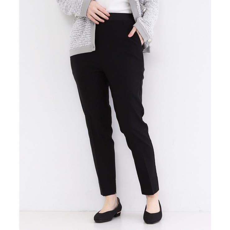 ブラック(019) | ハイストレッチイージースティックパンツ【洗濯機洗い可】 | OPAQUE.CLIP