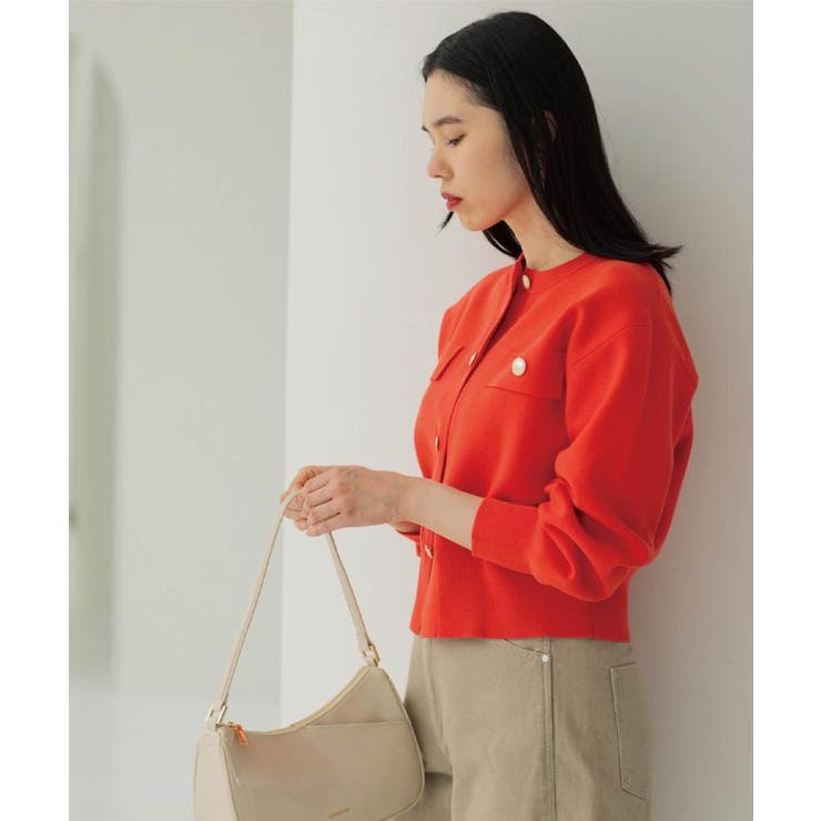 フラップポケット金ボタンニットカーディガン【洗濯機OK】 | OPAQUE.CLIP | 詳細画像6 