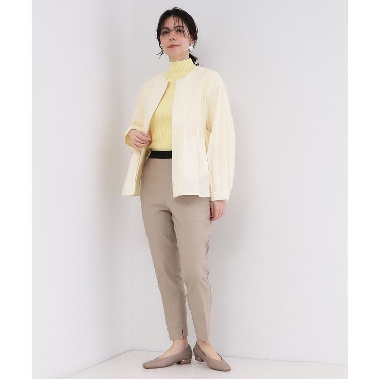 撥水ノーカラーペプラムブルゾン【洗濯機OK/抗ピル】 | OPAQUE.CLIP | 詳細画像2 