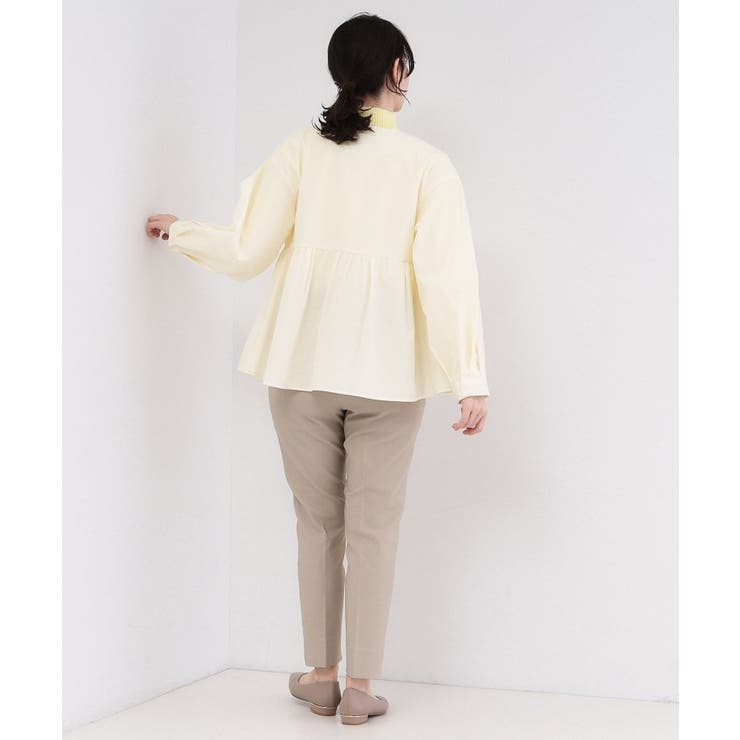 撥水ノーカラーペプラムブルゾン【洗濯機OK/抗ピル】 | OPAQUE.CLIP | 詳細画像3 