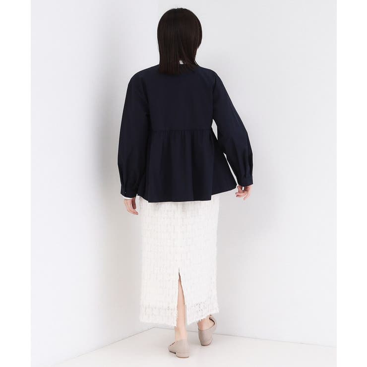 撥水ノーカラーペプラムブルゾン【洗濯機OK/抗ピル】 | OPAQUE.CLIP | 詳細画像11 