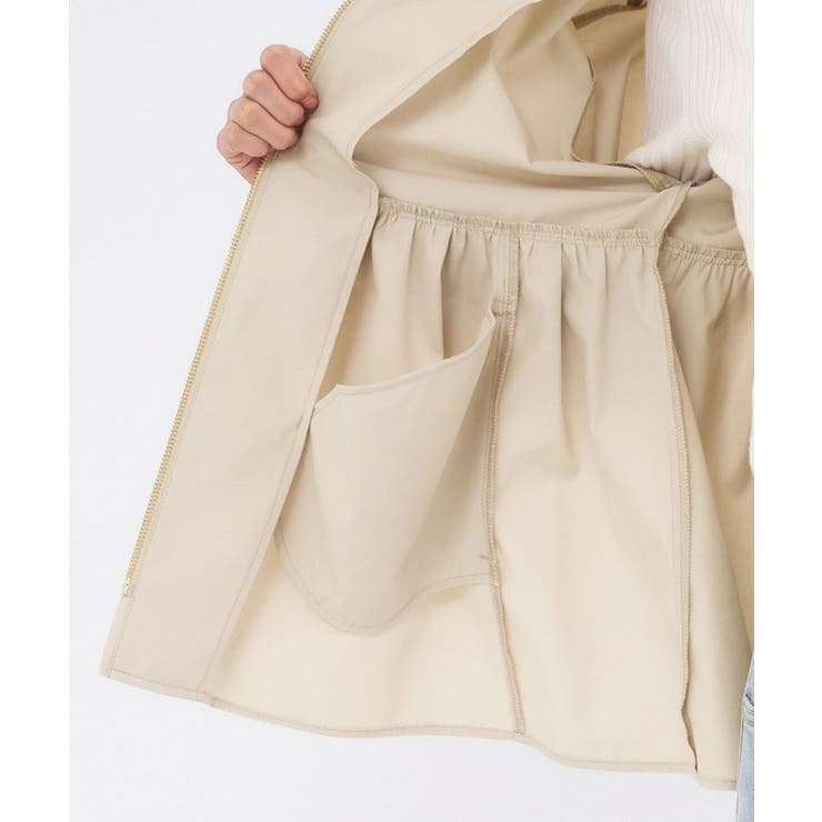 撥水ノーカラーペプラムブルゾン【洗濯機OK/抗ピル】 | OPAQUE.CLIP | 詳細画像20 