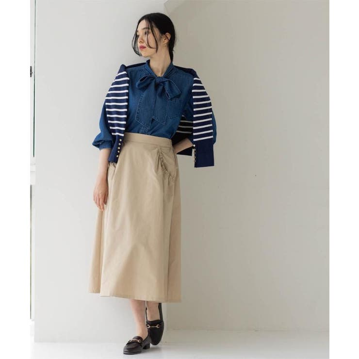 ポケットデザインフレアスカート【洗濯機OK】 | OPAQUE.CLIP | 詳細画像8 