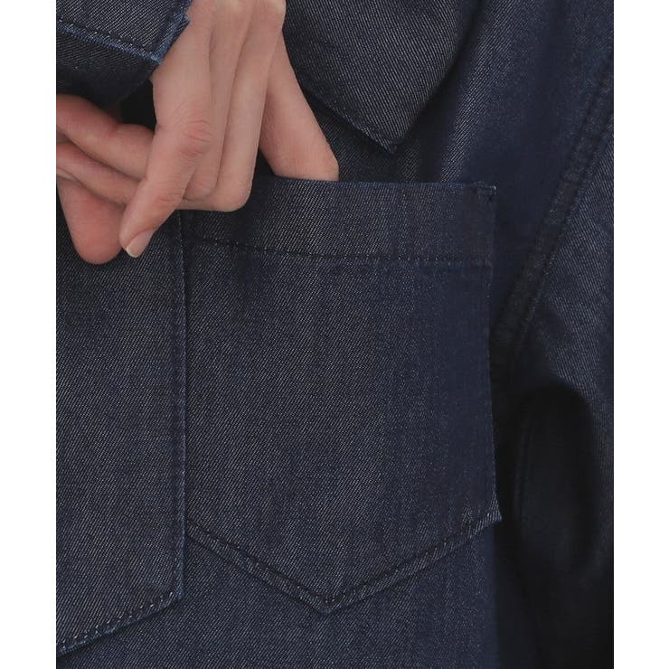 セルロース混デニムボウタイブラウス【洗濯機OK】 | OPAQUE.CLIP | 詳細画像25 