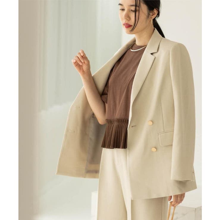 金ボタンダブルブレストテーラードジャケット セットアップ対応【洗える】《S～LL… | OPAQUE.CLIP | 詳細画像8 
