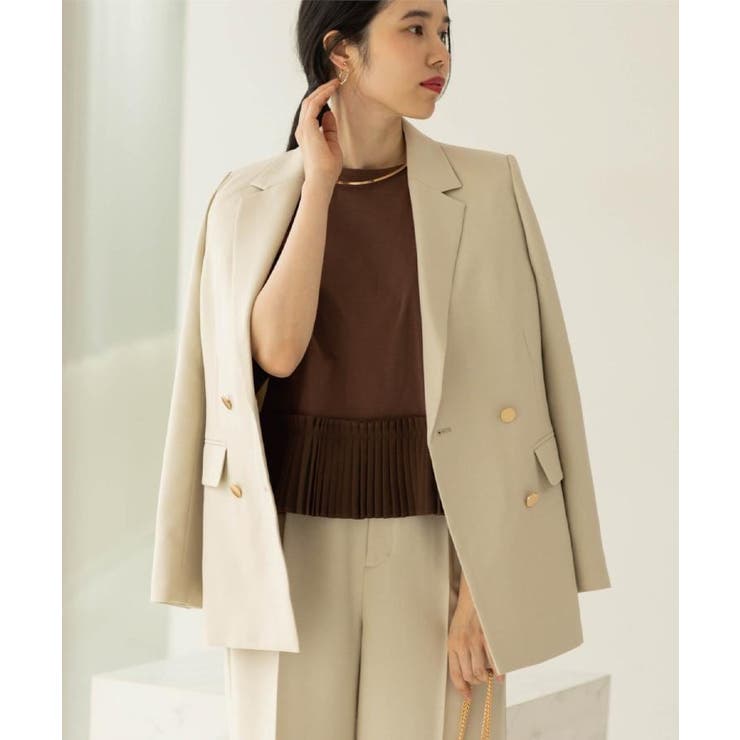 金ボタンダブルブレストテーラードジャケット セットアップ対応【洗える】《S～LL… | OPAQUE.CLIP | 詳細画像9 