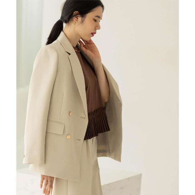 金ボタンダブルブレストテーラードジャケット セットアップ対応【洗える】《S～LL… | OPAQUE.CLIP | 詳細画像10 