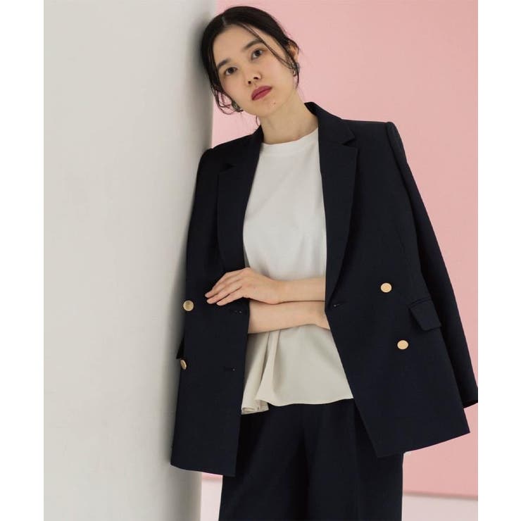 金ボタンダブルブレストテーラードジャケット セットアップ対応【洗える】《S～LL… | OPAQUE.CLIP | 詳細画像14 