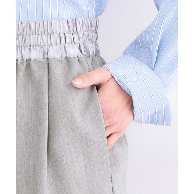 ウエストサテンイージータックワイドパンツ【洗濯機OK】 | OPAQUE.CLIP | 詳細画像15 